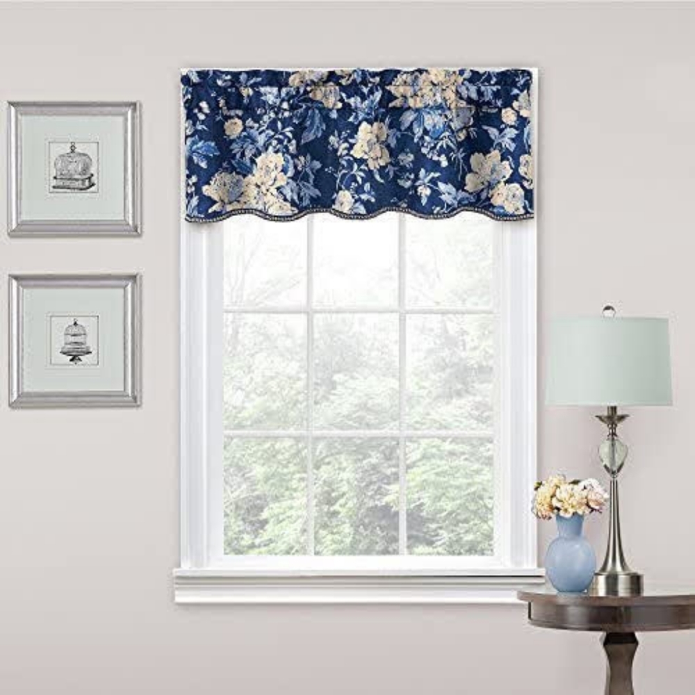 2 Valances Waverly Traditions 'Forever Yours" Valances for Windows Rod Pocket